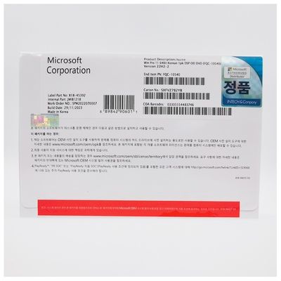 Genuine Windows 11 Pro OEM License Key (Korean Version) Pre-Activated For Korean PCs