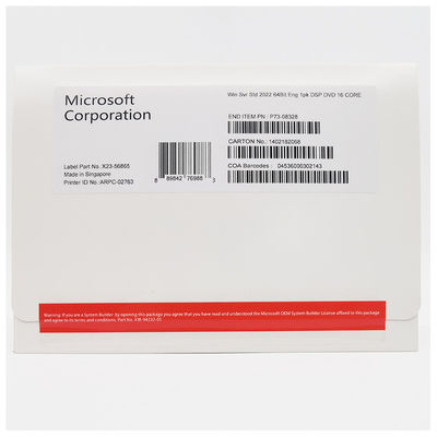 Original Windows Server 2022 OEM License Standard 64 Bit 8cpu 8vm 2022