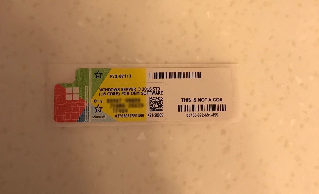 Microsoft Windows Server OEM 2016 Standard 64bit DVD Sever OEM English Full Version