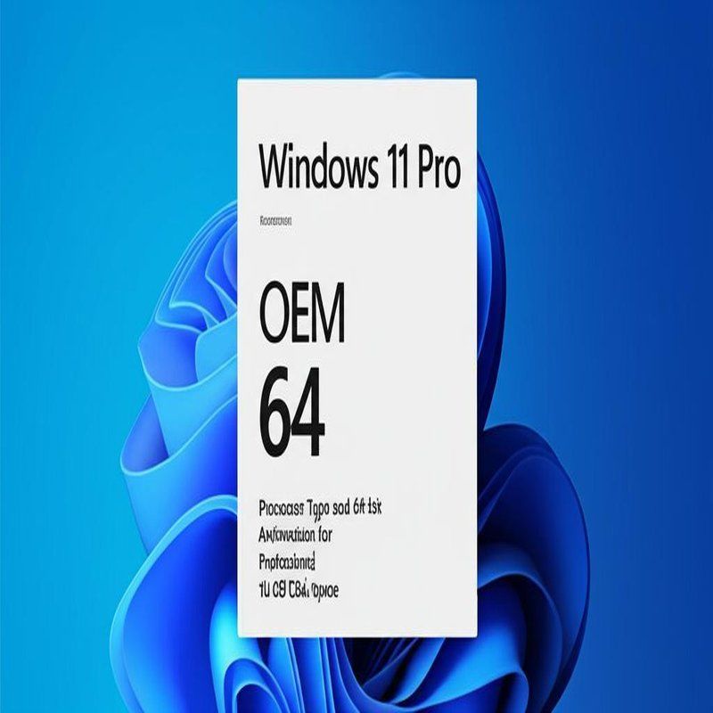 Windows 11 Pro OEM X86 64 Processor Type and 64-bit Architecture for Professional 16 GB Disk Space