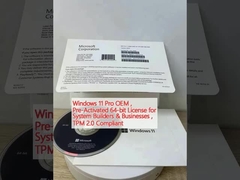 विंडोज 11 प्रो ओईएम, सिस्टम बिल्डरों और व्यवसायों के लिए पूर्व-सक्रिय 64-बिट लाइसेंस, टीपीएम 2.0 अनुरूप