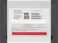 माइक्रोसॉफ्ट विंडोज 11 प्रो 64-बिट फ्रेंच डीवीडी ओईएम सिस्टम बिल्डर पैक नए पीसी के लिए