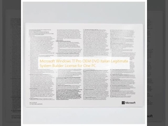 Microsoft Windows 11 Pro OEM DVD इटैलियन वैध सिस्टम बिल्डर लाइसेंस एक पीसी के लिए